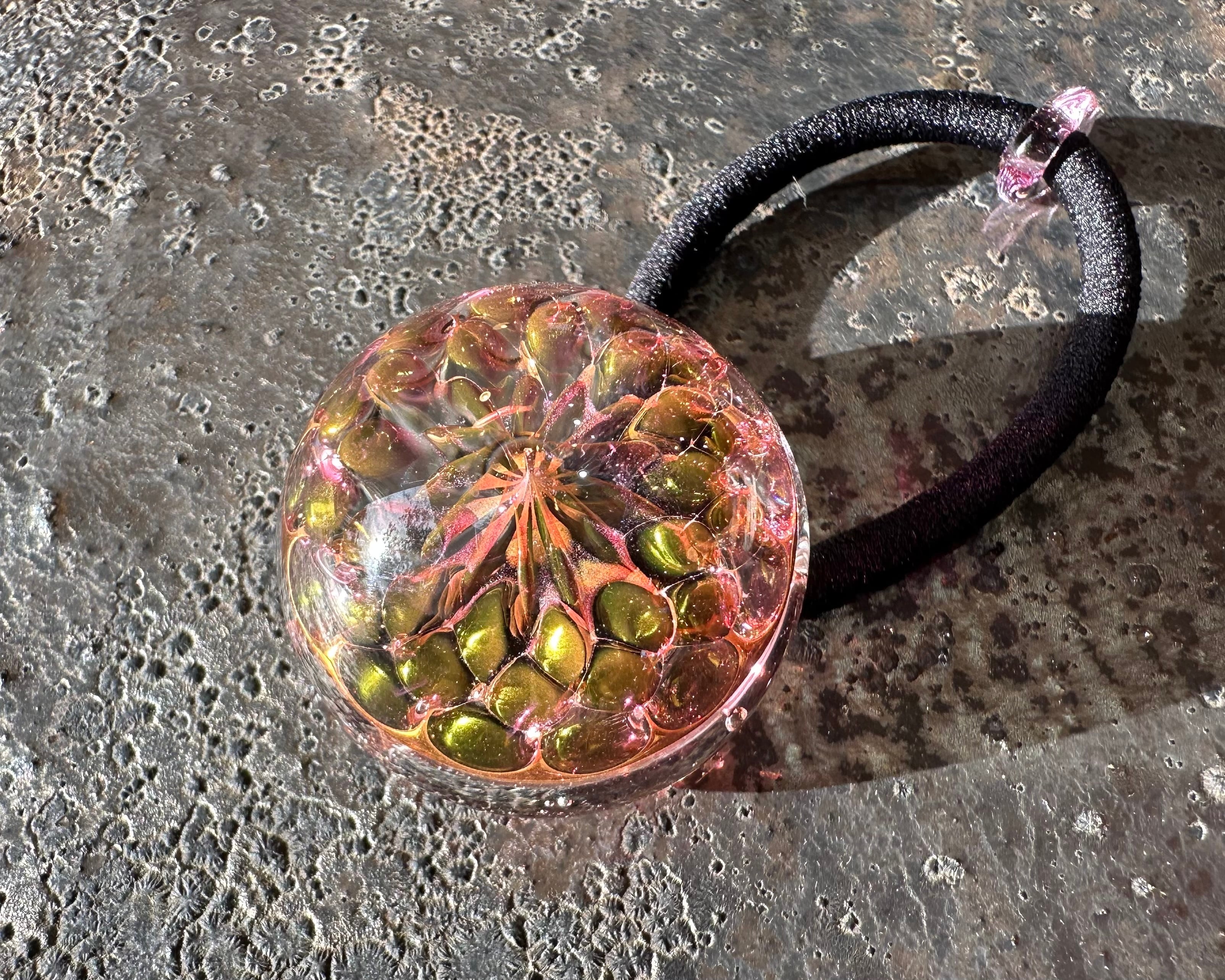 【Pink Flower】ピンクの花ヘアゴム