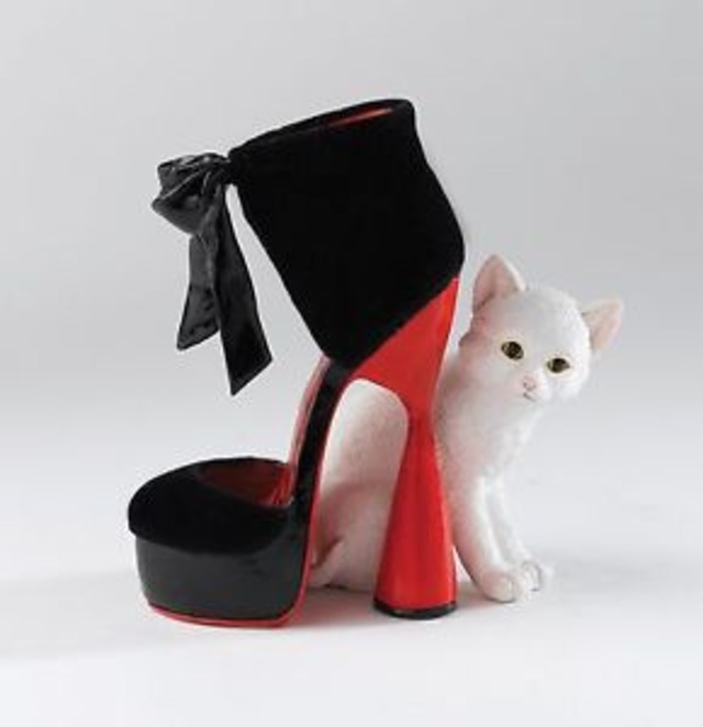 【送料無料】アーティストネコマチルダcountry artists kitten heels matilda white cat figurine  14300