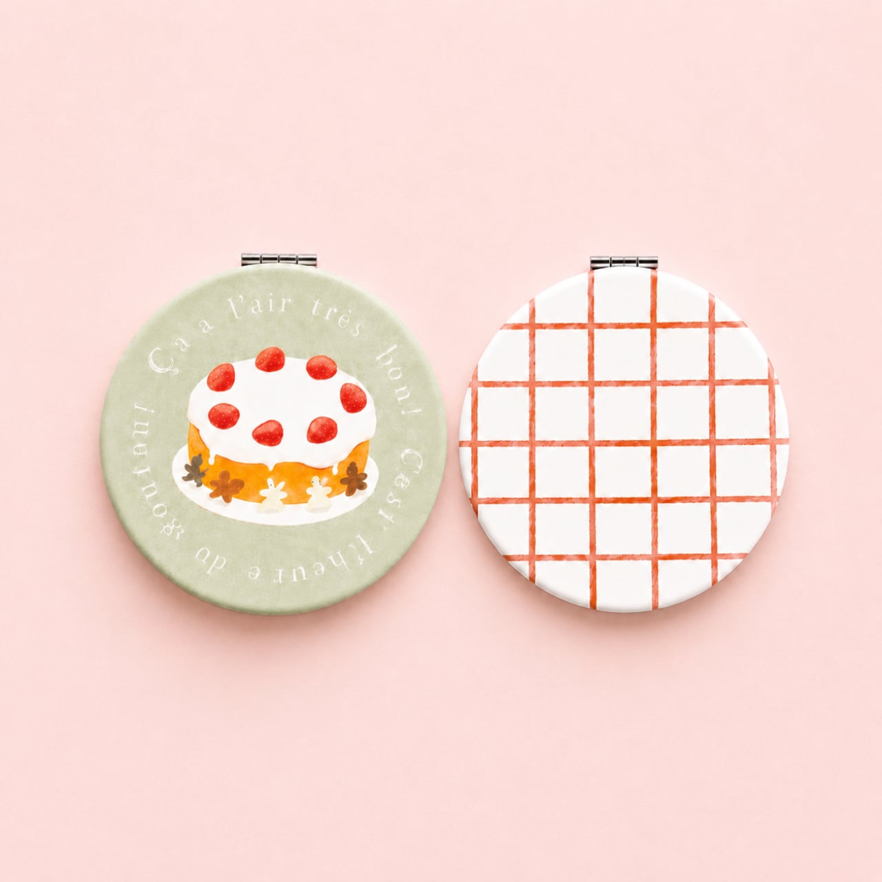 【cozyca products】福岡麻利子 コンパクトミラー｜おやつの時間