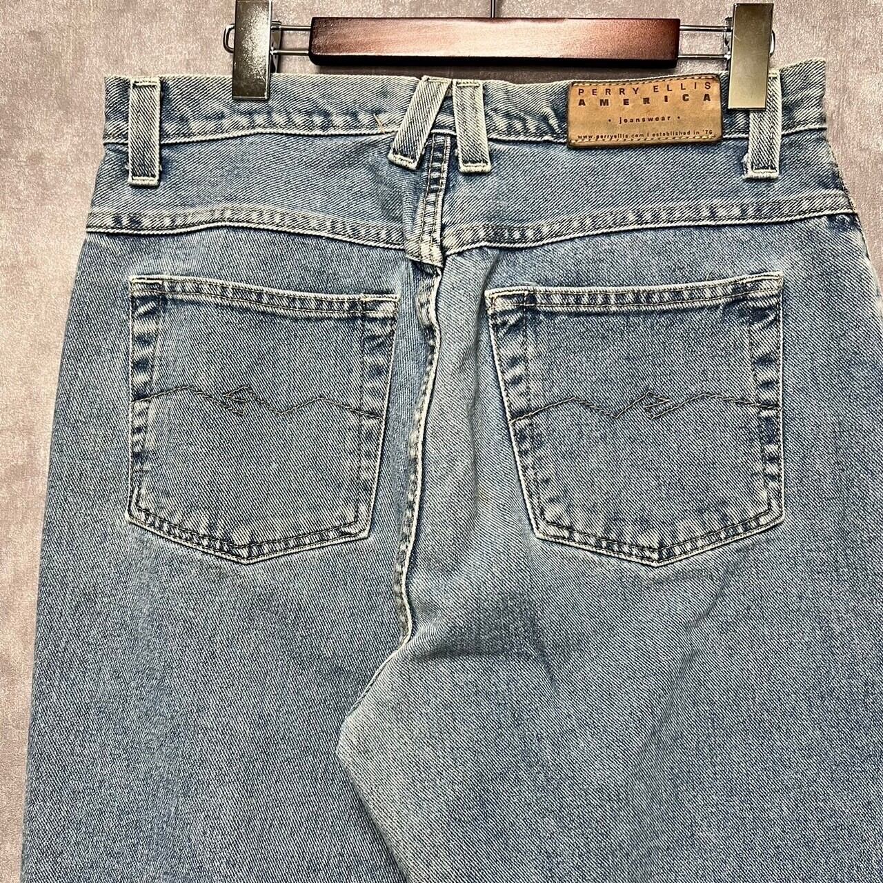 W31×L32】PERRY ELLS デニムパンツ 革パッチ | 古着屋OLDGREEN