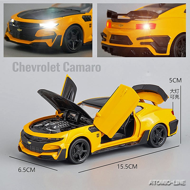 シボレー CAMARO カマロ 1/32 ミニカー 全5色 ライト点灯 エンジン