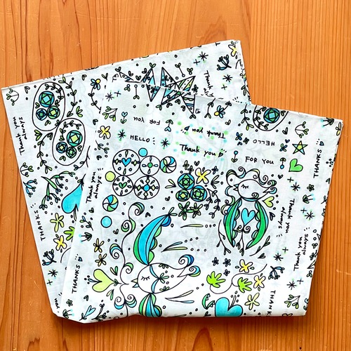 flying blue bird ｜ ハンカチ