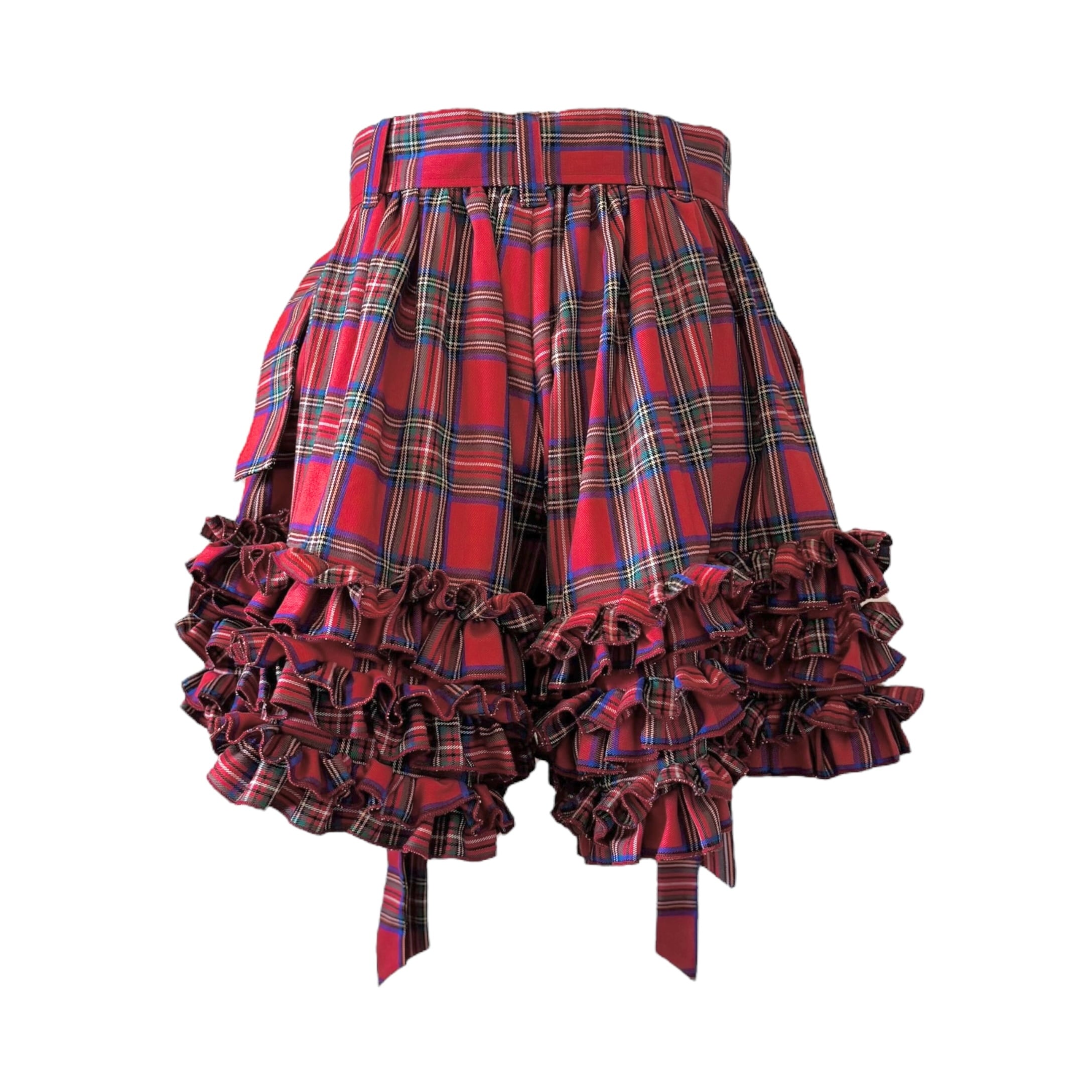 リボンフリルショートパンツ　RED