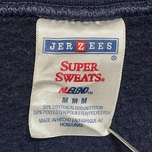 【JERZEES】ボランティア ハーフジップ スウェット プルオーバー SUPER SWEATS ワンポイントロゴ M US古着