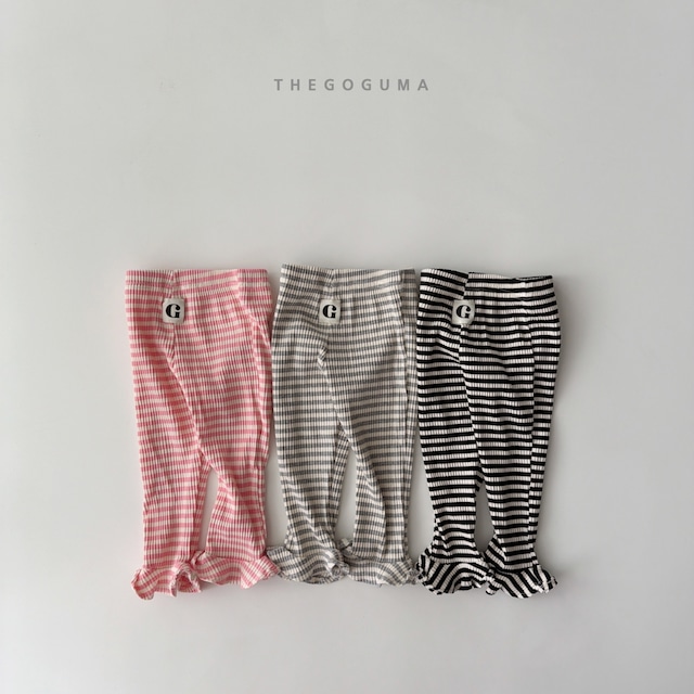 【取寄】the goguma｜frill border leggings｜フリルダンガラレギンス｜XS-JL｜kids&jr｜26 autumn