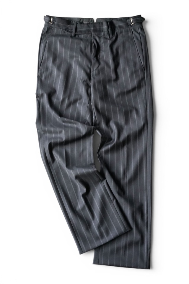 01SS “GUCCI” Stripe Pattern Wool Cashmere Side-Adjuster Slacks (Design by Tom Ford)
