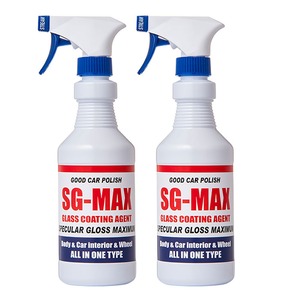 SG-MAX 400ml ボトル2本セット｜ガラスコーティング剤 濡れたままスプレーして拭くだけ 2台持ち・家族の車に 送料無料 日本製