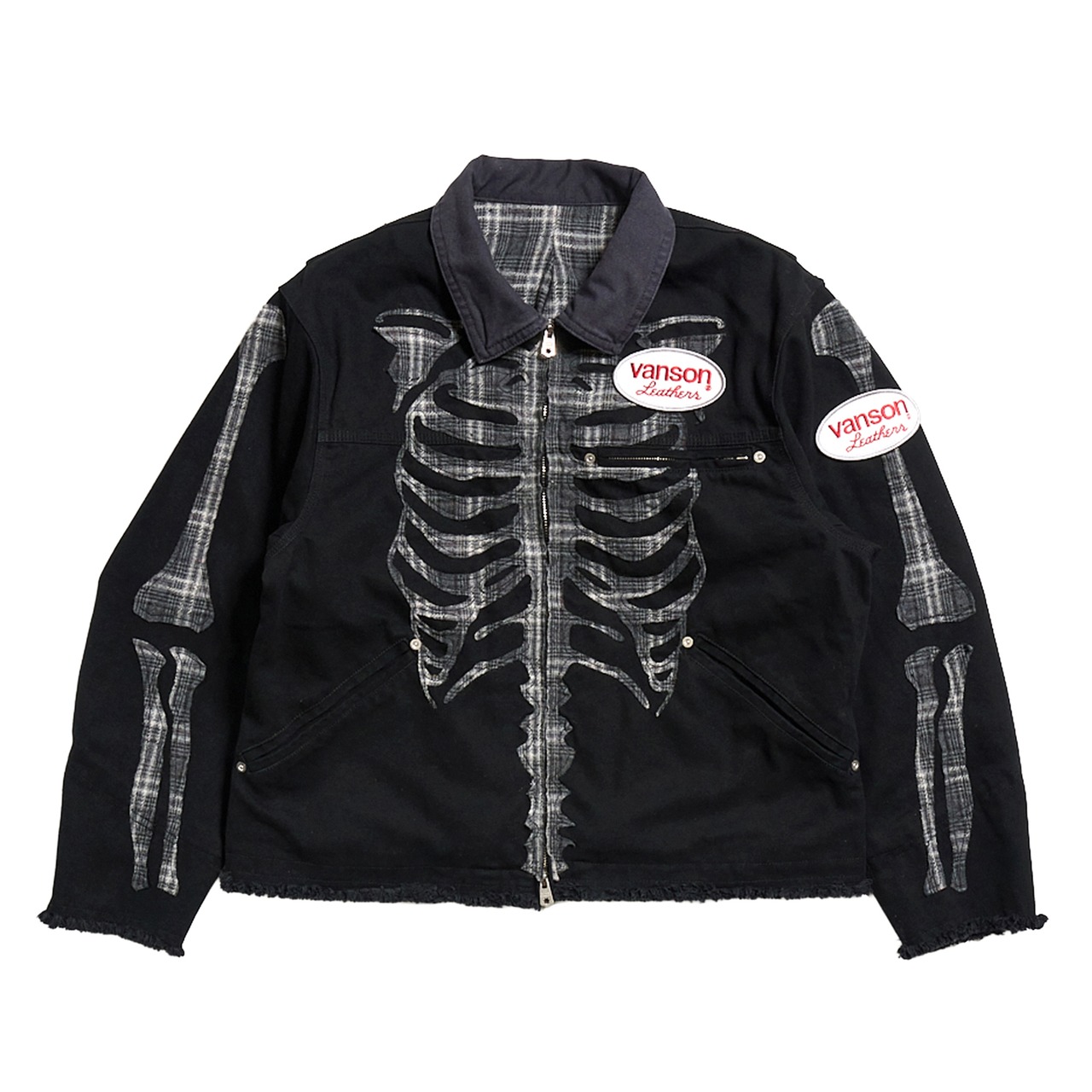 FAKE AS FLOWERS × VANSON / Canvas Bone Jacket
