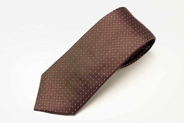 ≪VANNERS＆musterdTIES別注≫　350end　silk100％　spot tie　〈brown〉