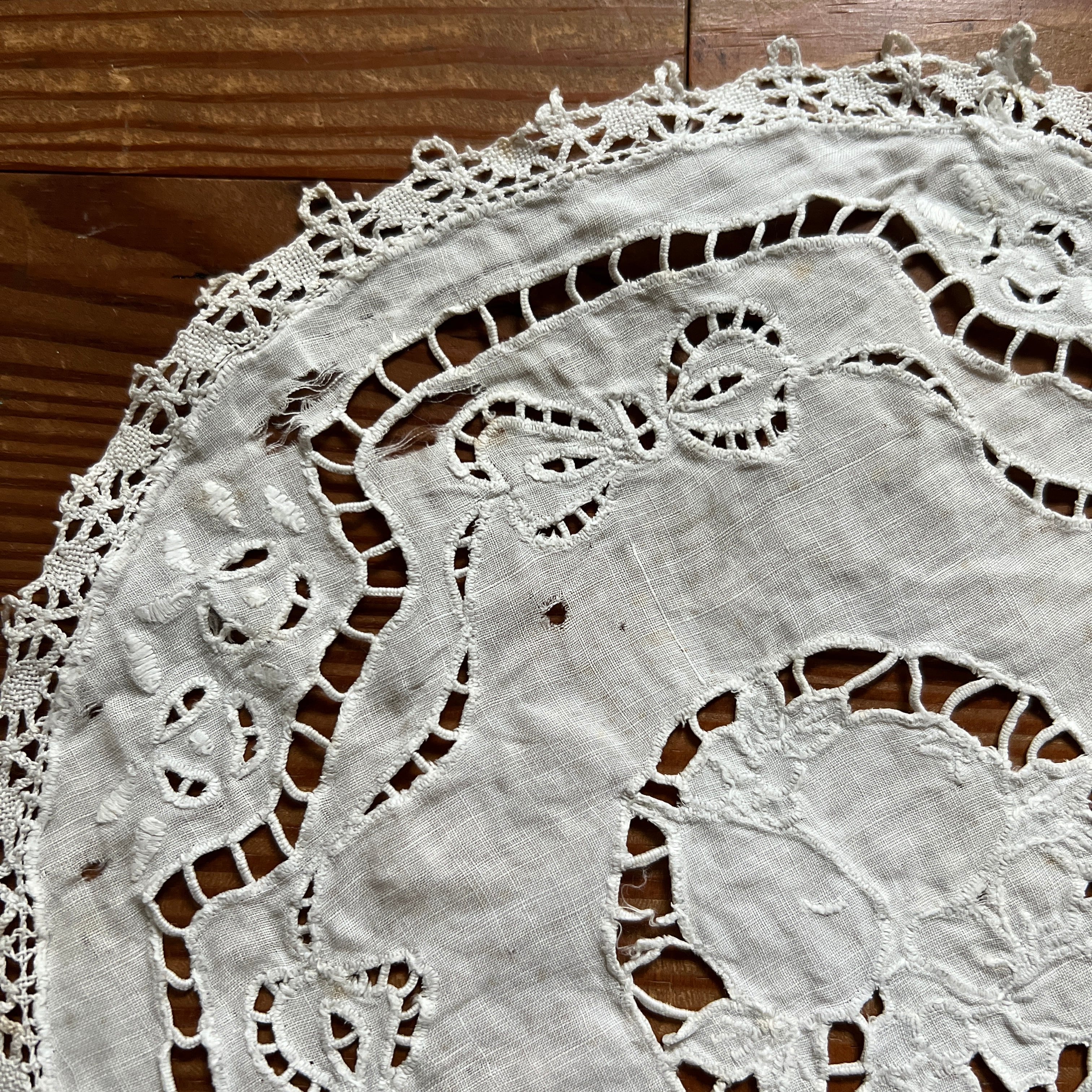 古いレース(F)ドイリー フランスアンティーク ヴィンテージ