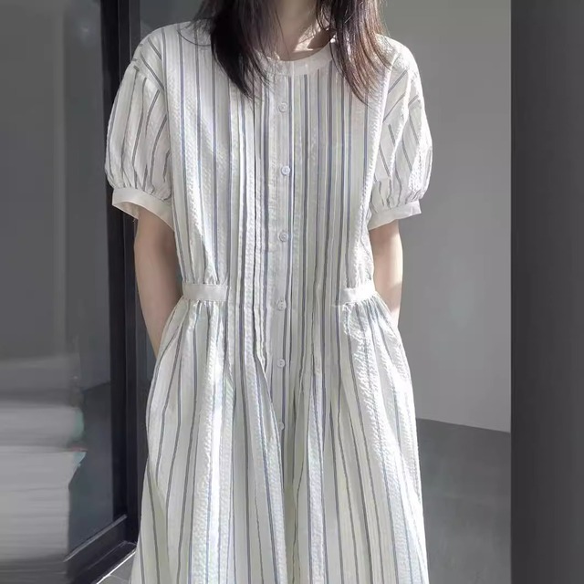【ワンピース】 ワンピース レディース おしゃれ きれいめ 可愛い フェミニン エレガント 春 夏 秋 20代 30代 40代 50代 ロング ワンピース 春夏 ワンピースドレス 韓国 ワンピース ドレス ワンピース ストライプ S M L XL