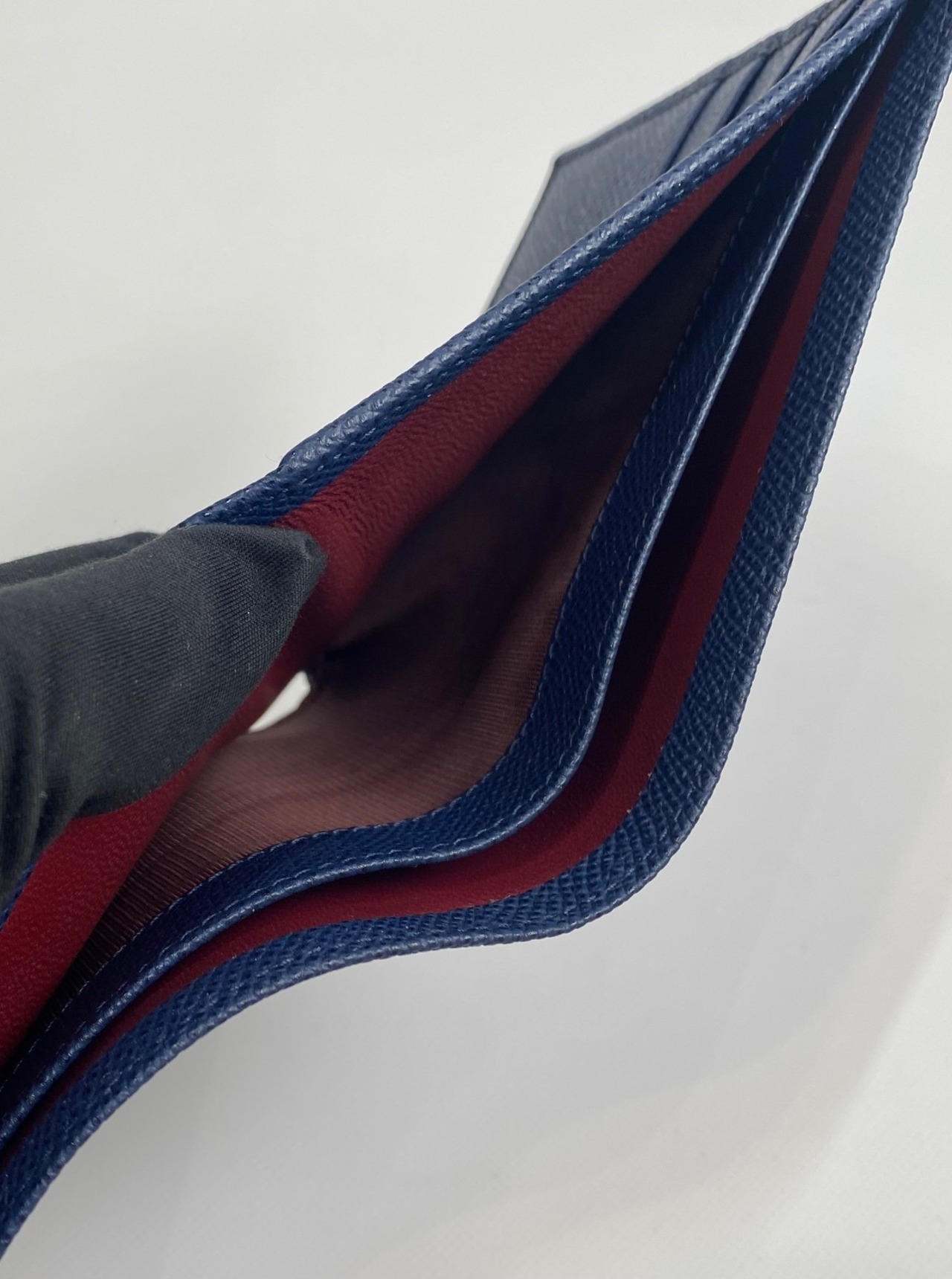 ブルガリ 二つ折り財布 メンズ 39324 GRAIN/DENIM SAPPHIRE