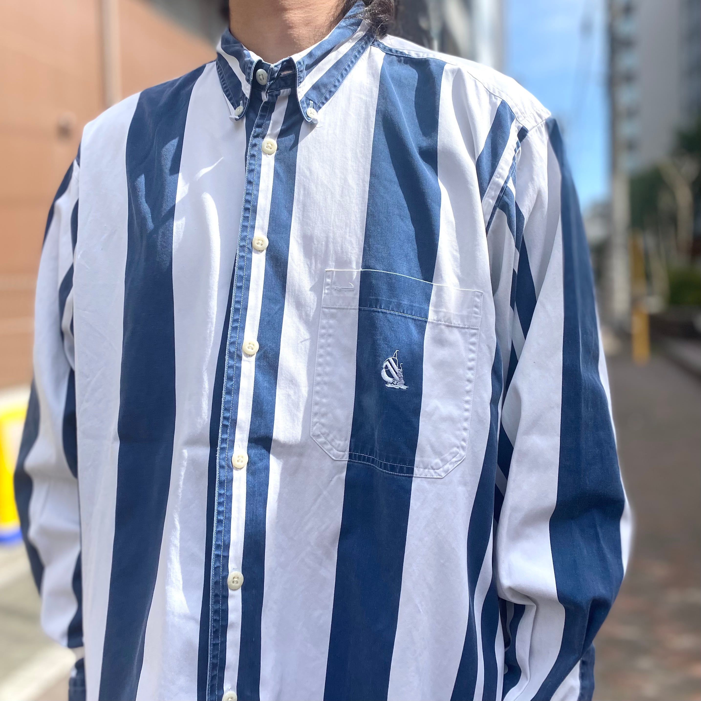 90年代 size:XL【 nautica 】ノーティカ 長袖シャツ ボタンダウン