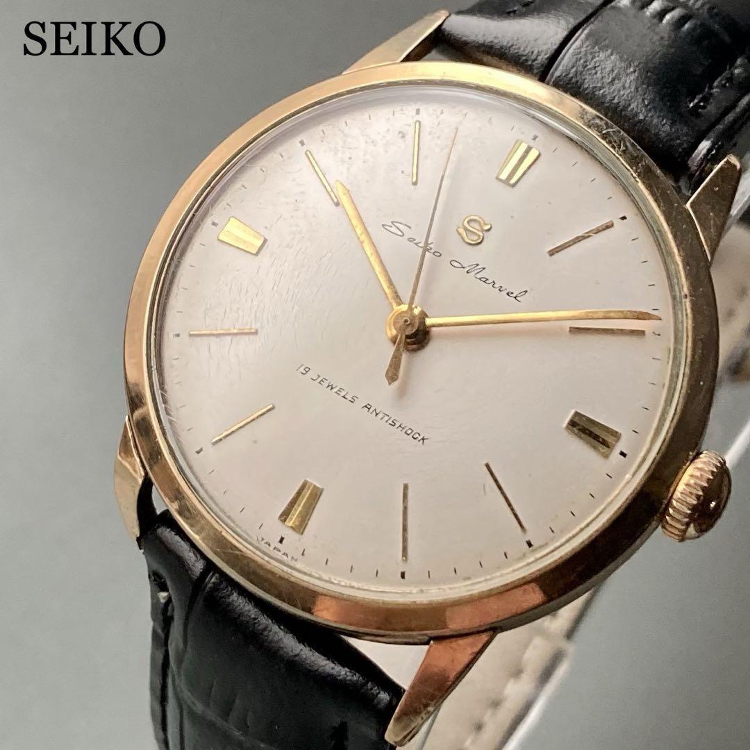 動作品】セイコー SEIKO マーベル アンティーク 腕時計 手巻き メンズ-