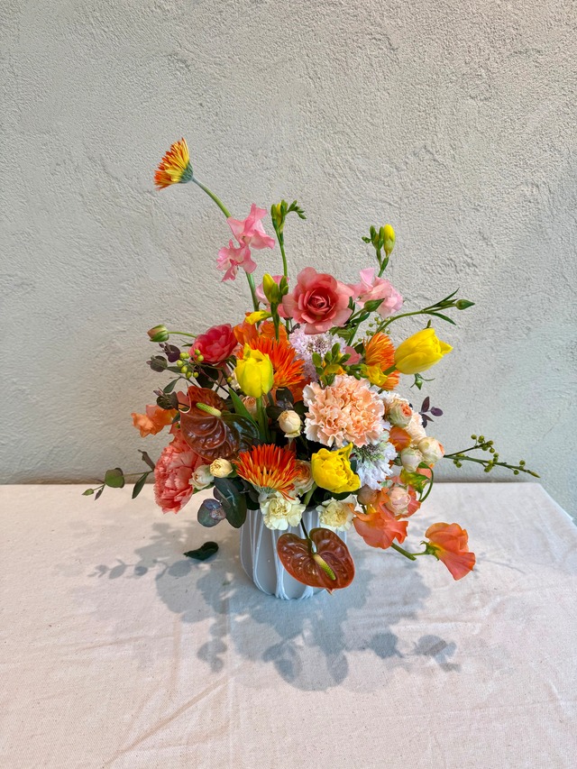 ピンクアレンジのアレンジメント