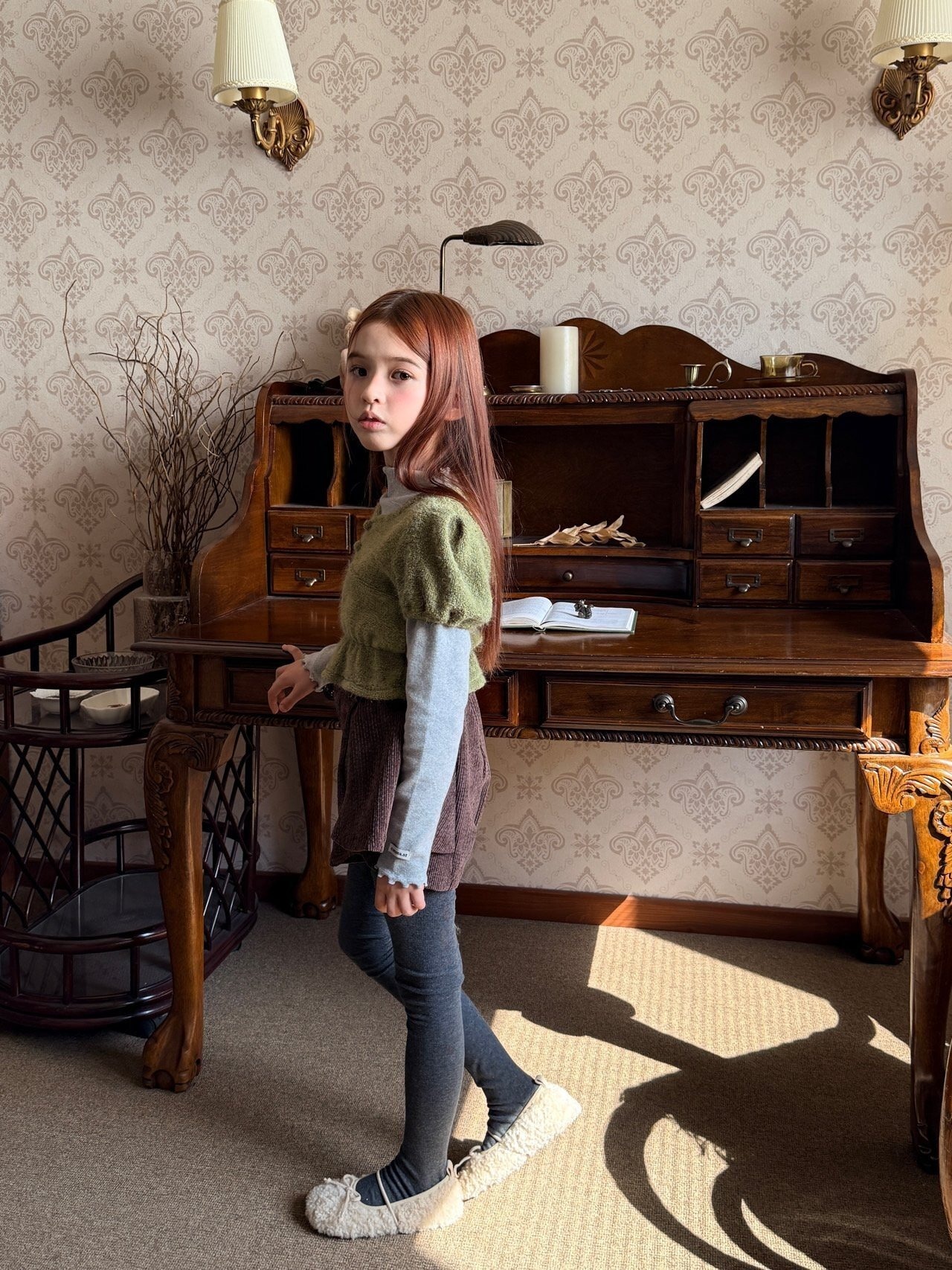 COMMA［取寄］shirring layered blouse 26winter