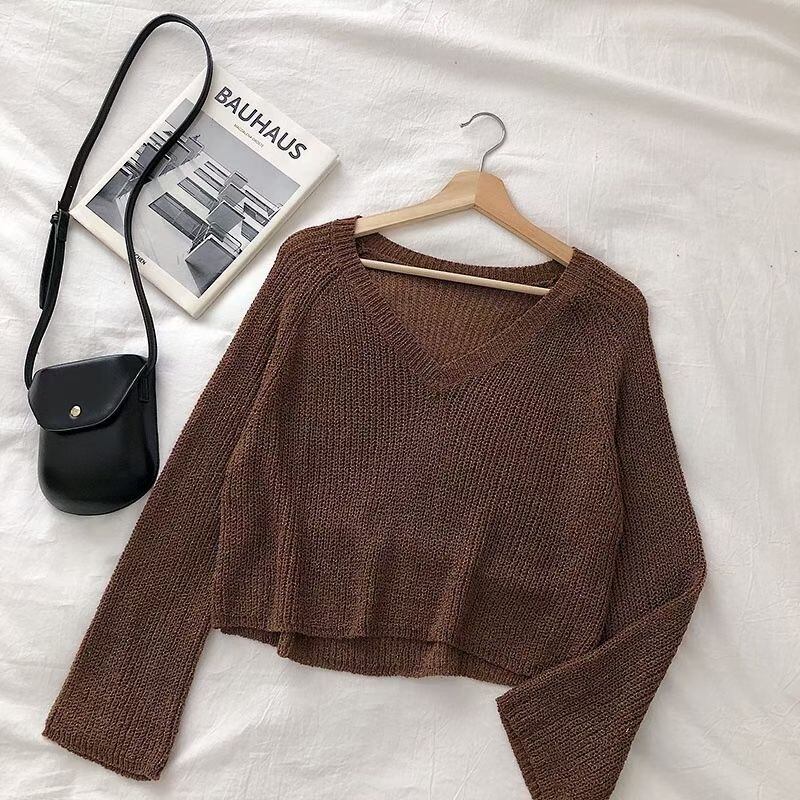 ハートネックニット