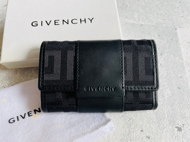 GIVENCHY ジャガード×レザー キーケース 箱付き