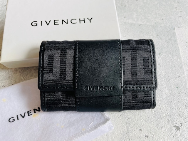 GIVENCHY ジャガード×レザー キーケース 箱付き