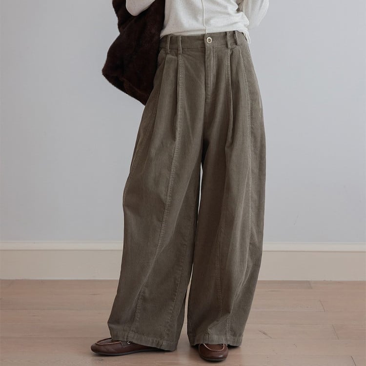 コーデュロイタックカーブワイドパンツ 4color [am03449] | amgot
