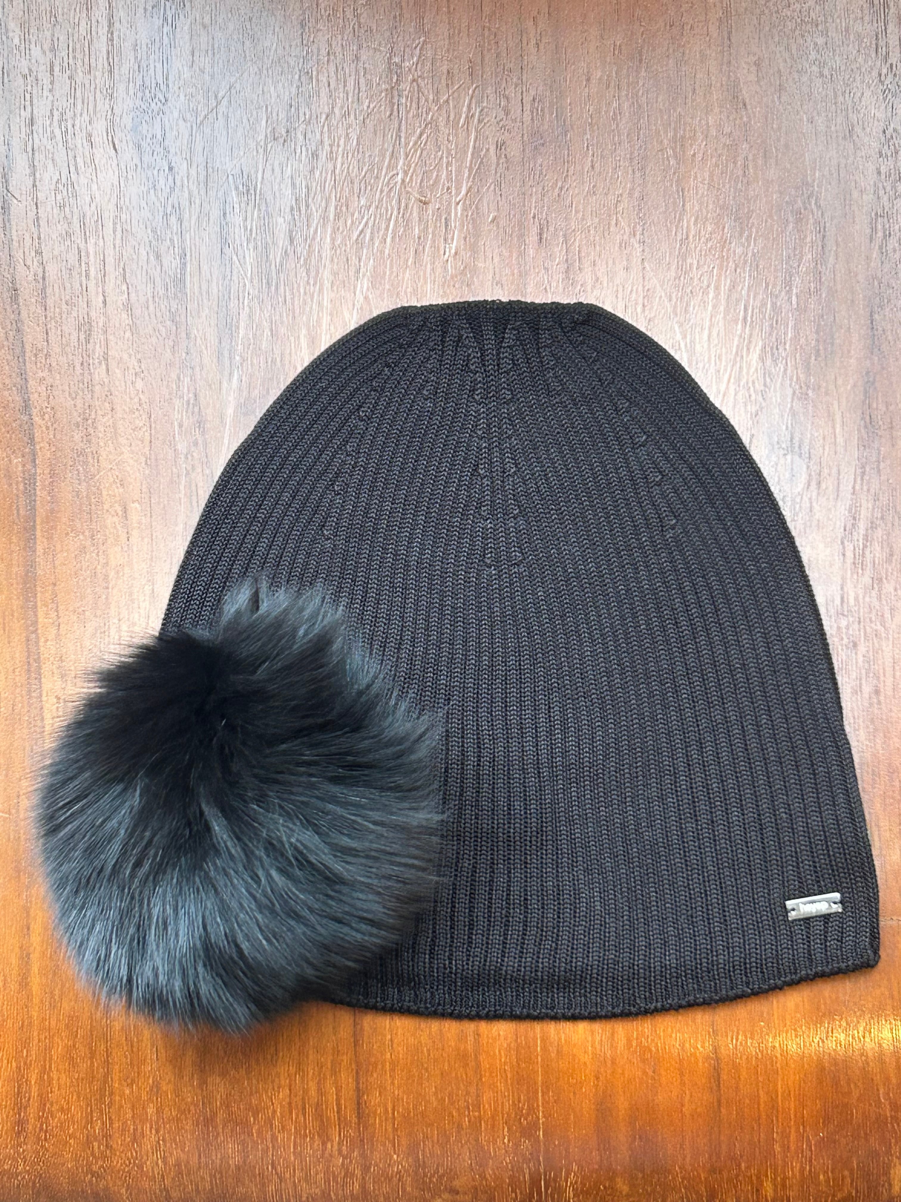 HEYEP fox fur silk beanie | AAR