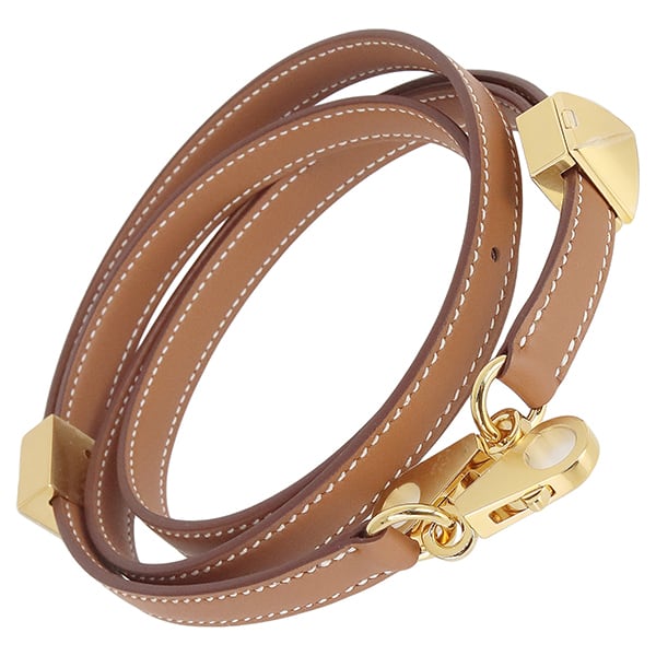 NEW HERMES エルメス バンドリエール クルーメドール 15mm ショルダーストラップ ヴォースイフト ゴールド 新品