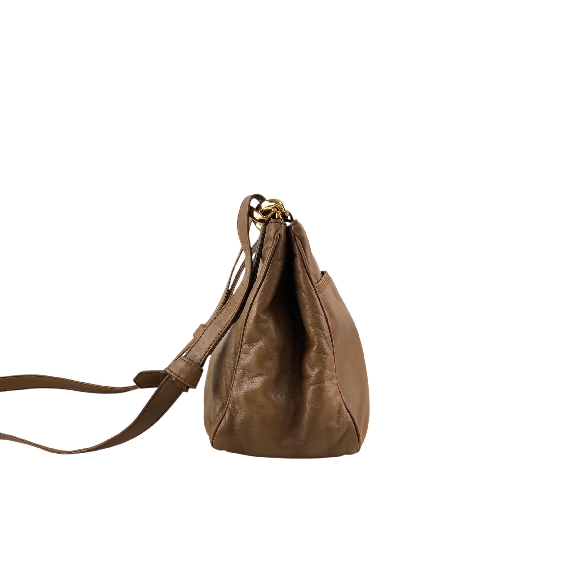 LOEWE ロエベ ショルダーバッグ ブラウン アナグラム ナッパレザー