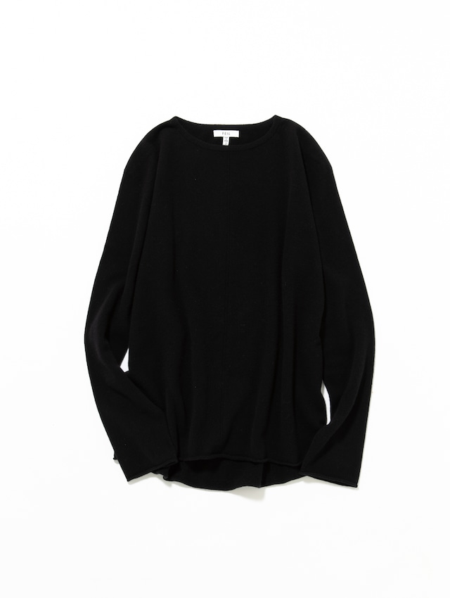 CREW-NECK ROUND TAIL PULLOVER〈BLACK〉