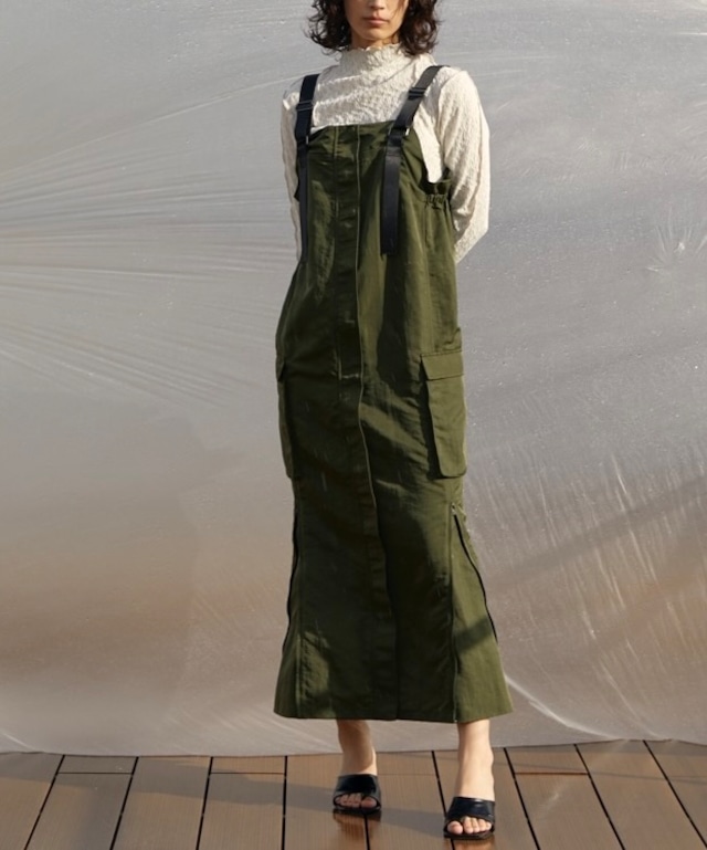 MILITARY CARGO JUMPER SKIRT (KHAKI)