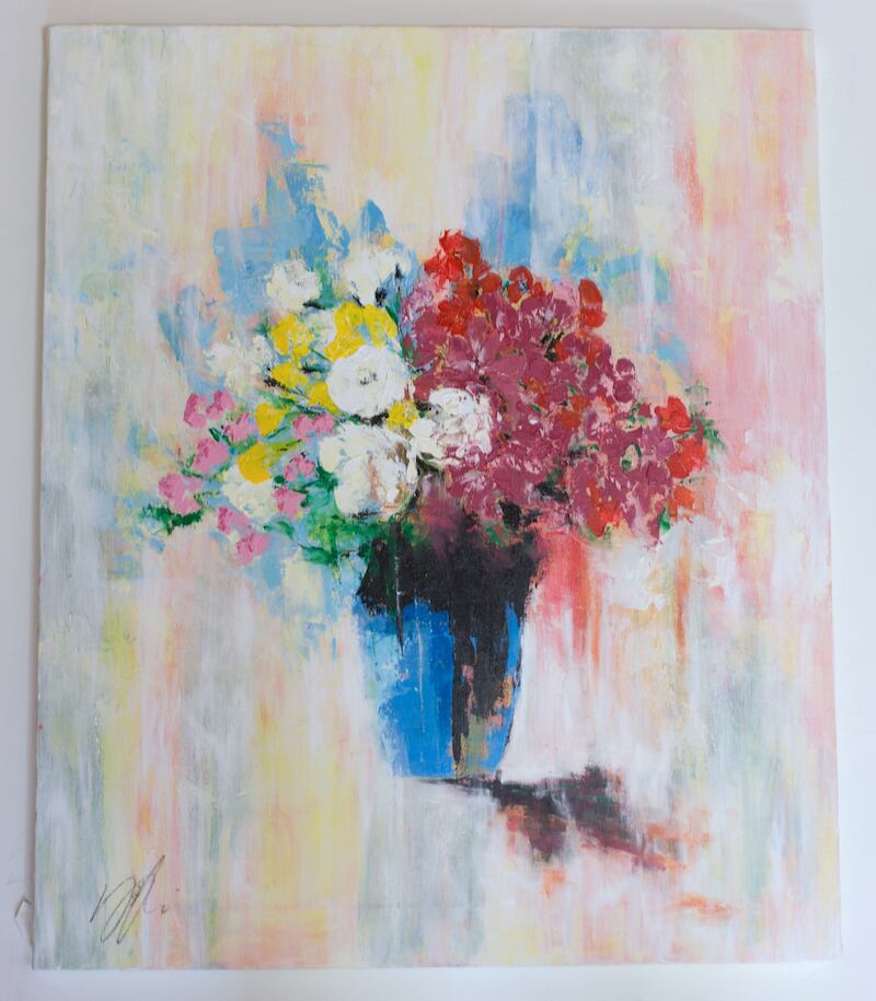 tomoartworkさん　花　絵画　人気作家 Flower そこにたたずむ花 / 美しい花をテーマにした現代アート作品