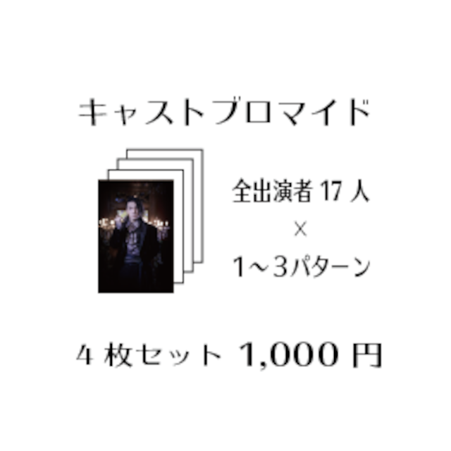 【黒の王】個人ブロマイド(4枚セット）}