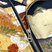 【 rd14】M size再構築 リメイク着物ライダースジャケット KIMONO RIDERS JACKET
