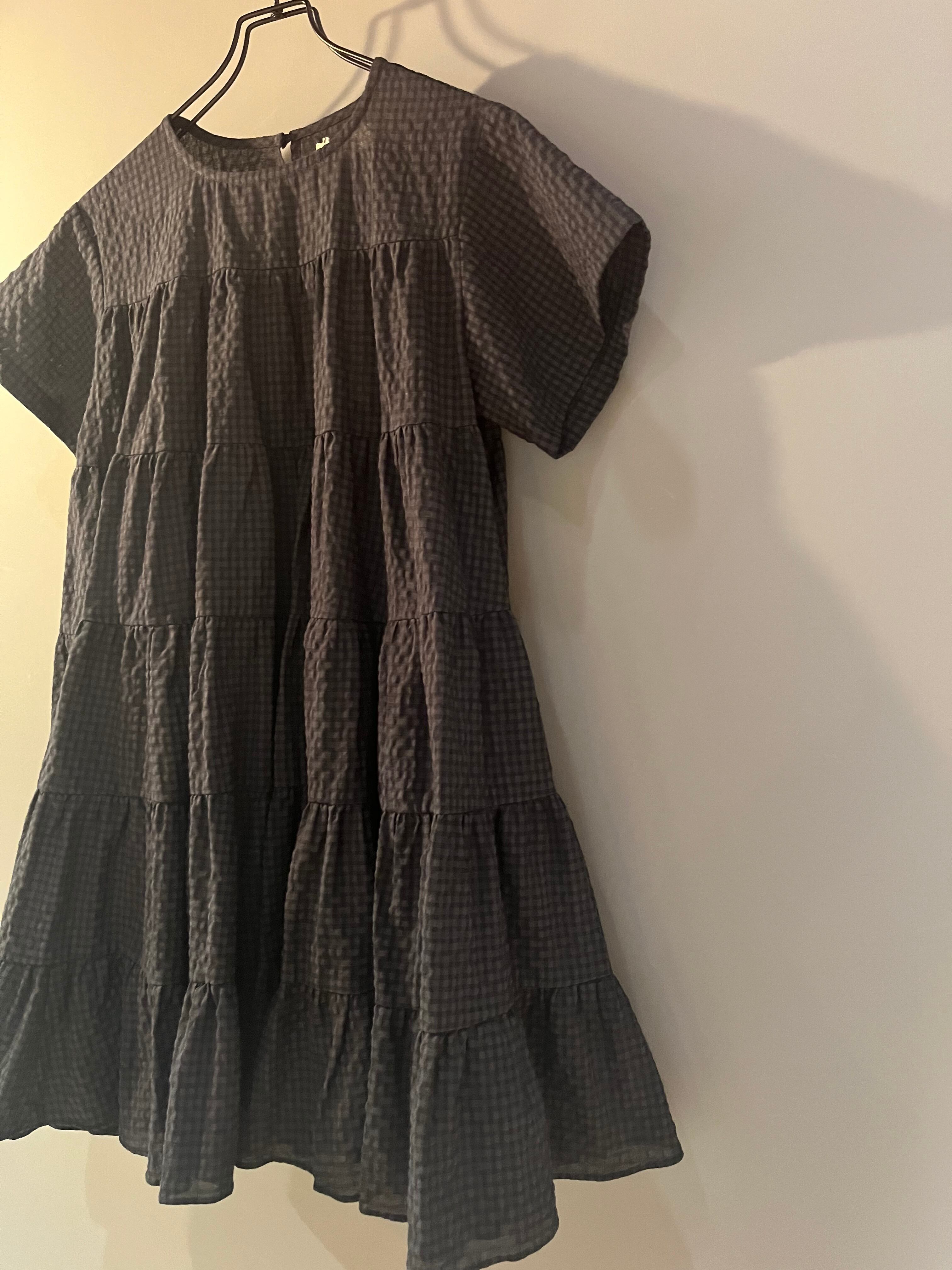 美品　uhr Checkered Tiered Dress 1-2y 美品 uhr Checkered Tiered Dress 1-2y Checkered Tiered Dress