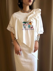 embroidered structured lace remake t-shirt-5309-7