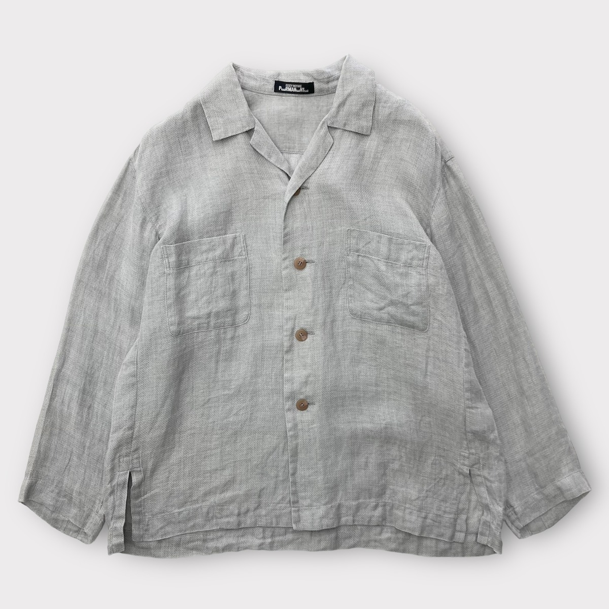 ISSEY MIYAKE PERMANENTE Open Collar Shirt | HIMSELF