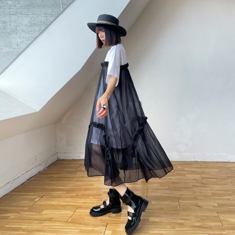 ドレス サマールーズ薄手カジュアルスカート 夏物 ラブタオタオダレンハウス53583594556