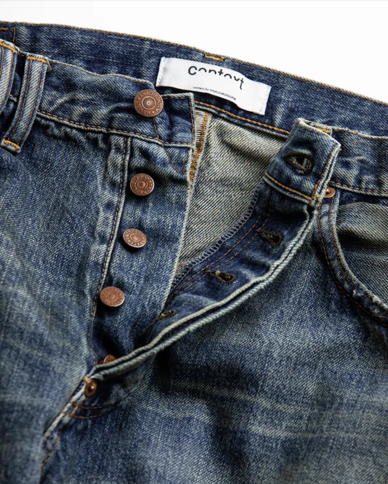 【ANACHRONORM】REGULAR TAPERED REMAKED 5P PANTS INDIGO (REMAKE)