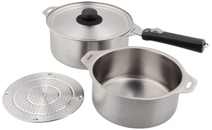 【努力特価】和平フレイズ 燕三条 取っ手が取れる 鍋 2点 セット 18cm 20cm & 蒸し台 18cm ステンレス IH対応 燕三(えんぞう) EM-030