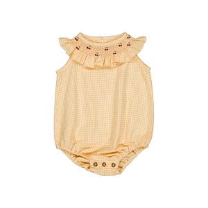LOIR/Baby - ROMPER MARTA - YELLOW GINGHAM
