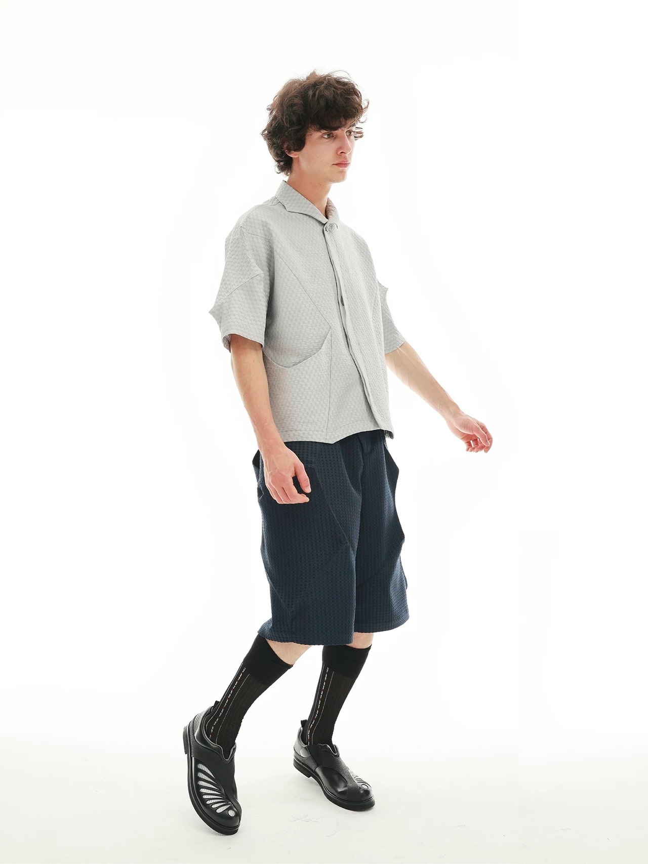 54A0 × musaafeer Asymmetric Round-Toe Casual Shoes