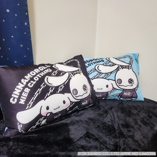 両面デザイン枕カバー【シナモロール×NIERちゃん】