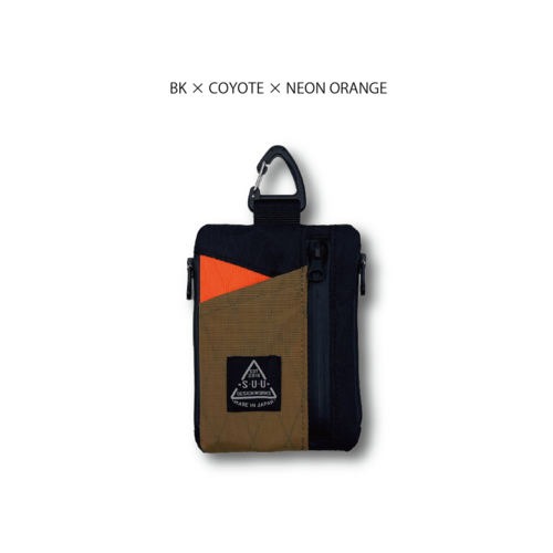 multi pouch (BK × COYOTE × NEON ORANGE）