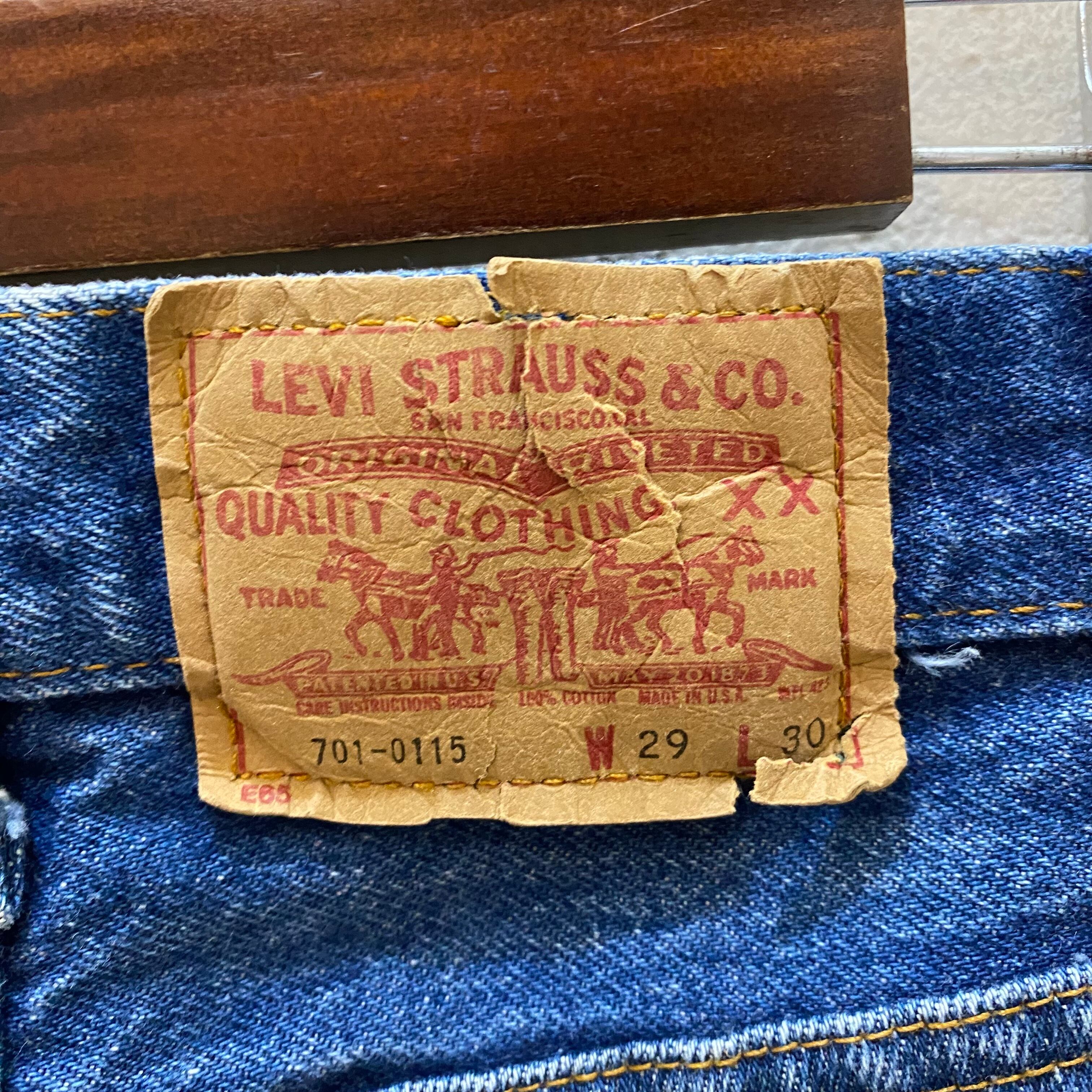 80年代 W29 L30 Levi's 701 リーバイス701 デニムパンツ ブルー 古着