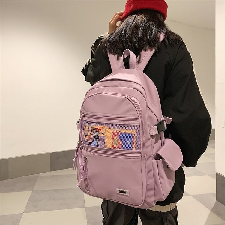 送料無料 リュック女子へ 4color リュック 通学 学生 大容量 双子コーデ おそろい 通勤 ユニセックス Lamitte Deco トレンド 韓国ファッション ショップ Base店