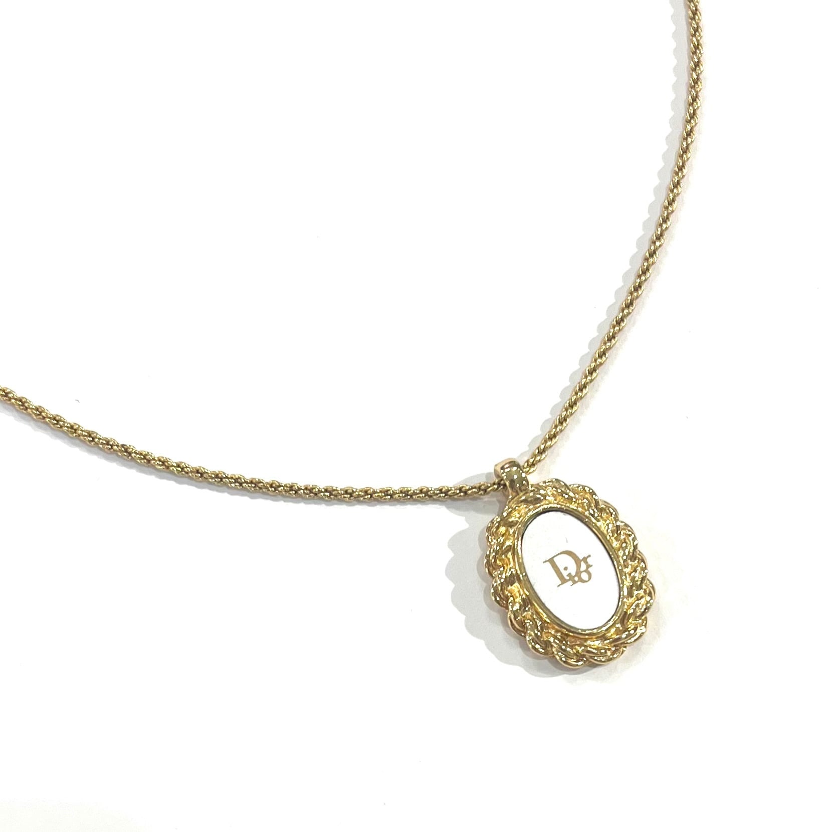 Christian Dior】2581 DIOR ロゴ ネックレス チェーンゴールド 主役