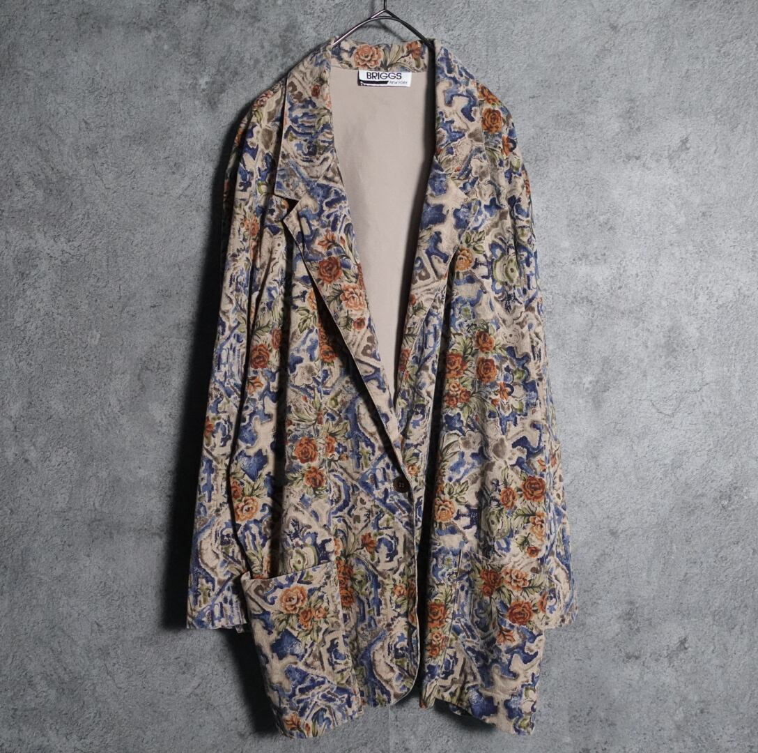 Floral pattern easy tailored jacket