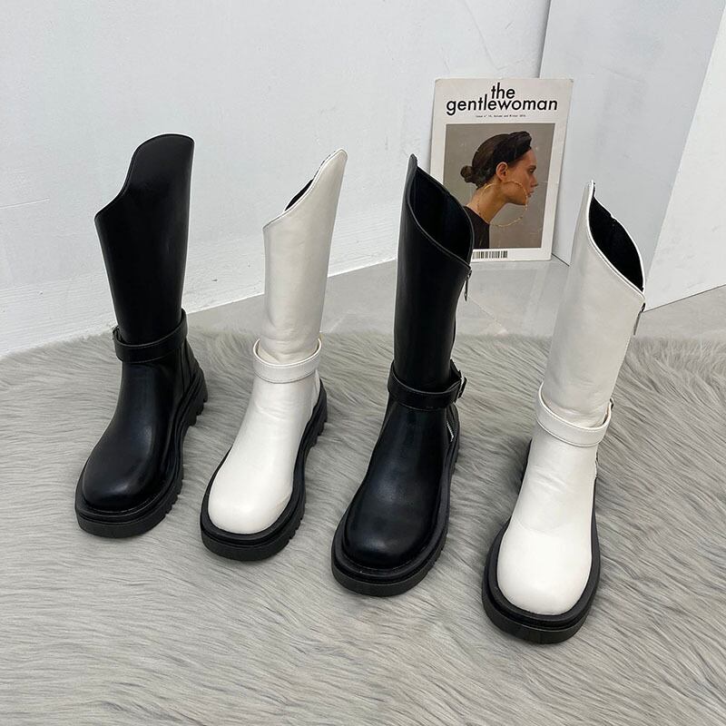 ブーツスプリングオータムサイドジッパー 靴 シューズ 春物 秋物 部族の婦人靴55548199895