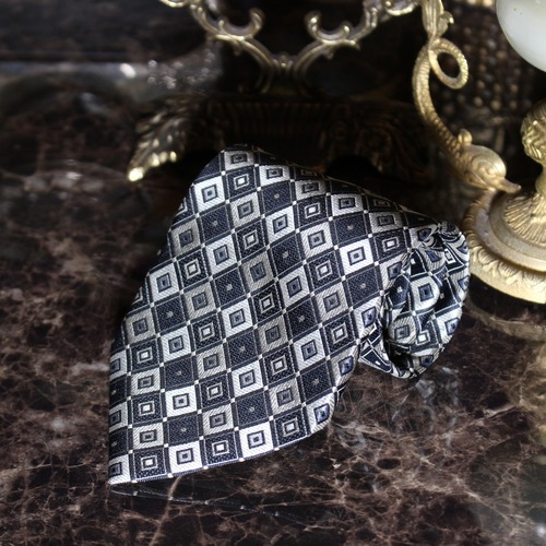 RETRO VINTAGE PATTERNED DESIGN SILK TIE/レトロ古着柄デザインシルクネクタイ