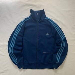 70s　70年代　デサント社製　西ドイツ　 adidas アディダス　トラックジャケット　ジャージ　ネイビー　商品番号320