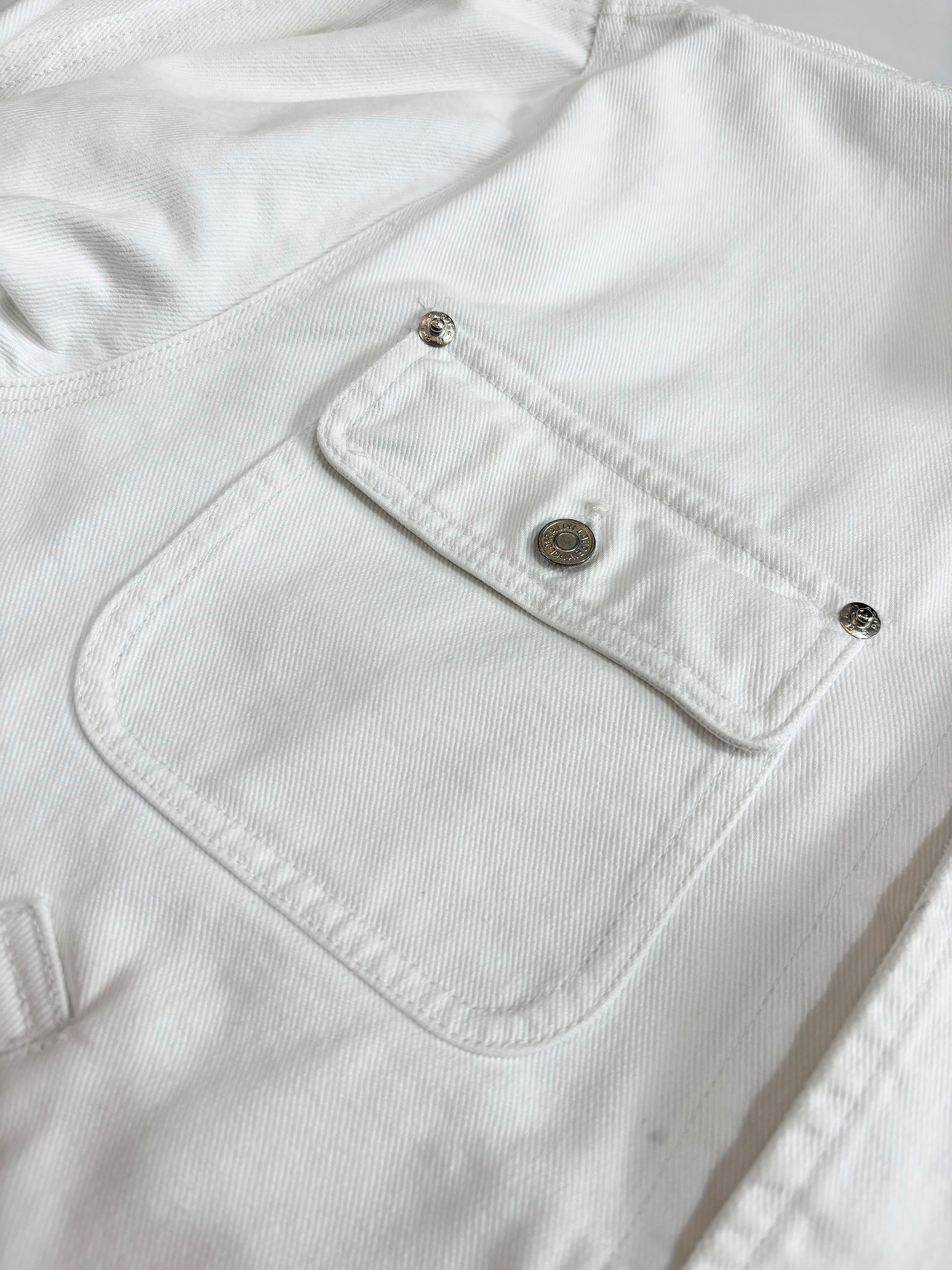 80〜90s Ralph Lauren "WHITE DENIM" WORK JACKET Size L